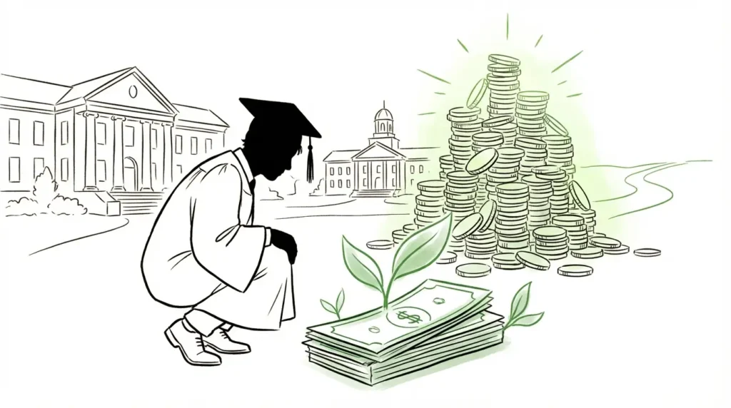 奨学金返済がきついときの対処法を解説するイラスト