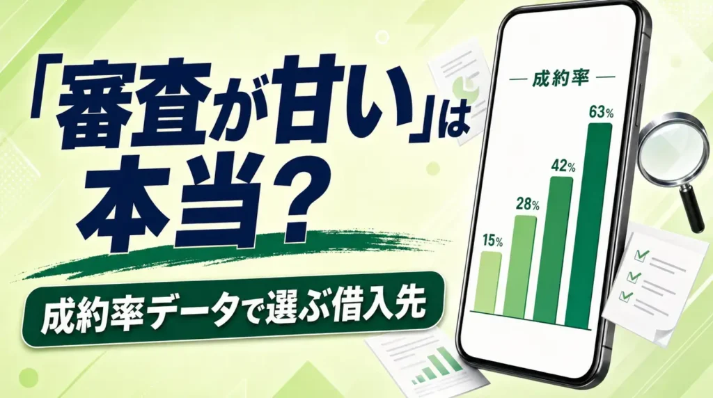審査が甘いカードローンはある？成約率データと利息コストで選ぶ正しい借入先