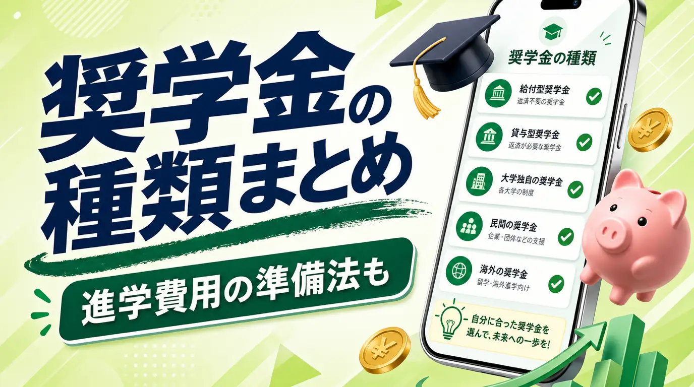 奨学金の種類・特徴|進学のための費用を準備する方法も紹介